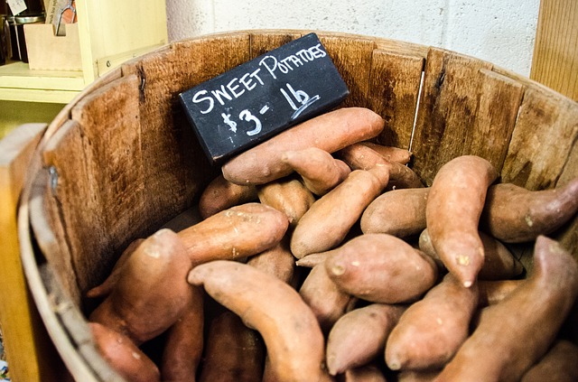 gesunde Lebensmittel Süßkartoffeln