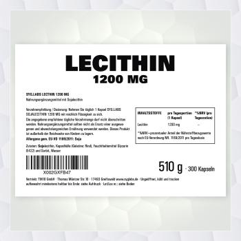 Preview: Lecithin Kapseln 1200mg - 300 Kapseln
