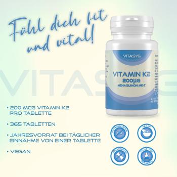 Vitamin K2 200 µg  365 Tabletten