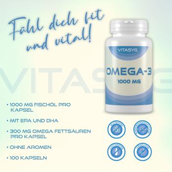 Vitasyg Omega-3 Fischöl 1000mg 100 Kapseln
