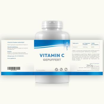 Preview: Vitamin C gepuffert 500mg - 365 Kapseln