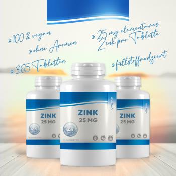 Preview: Zink 25 mg 365 Tabletten