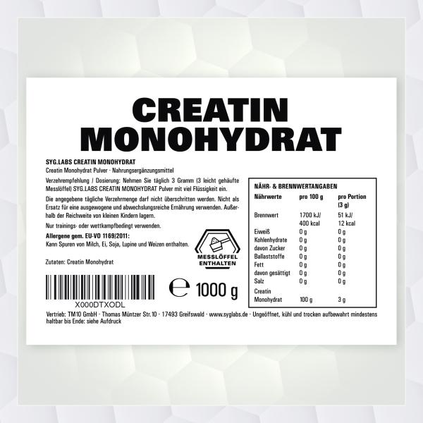Creatin Monohydrat Pulver 1000g