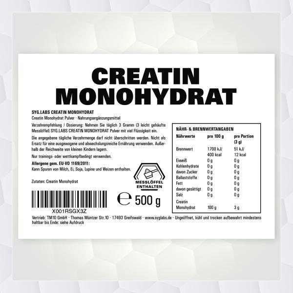 Creatin Monohydrat Pulver 500g