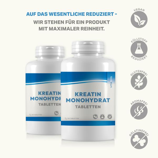Creatine Tabletten 1000mg - 120 Tabletten
