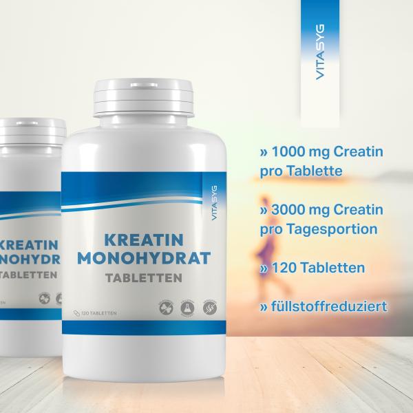 Creatine Tabletten 1000mg - 120 Tabletten
