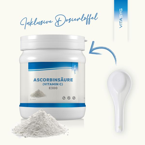 Ascorbinsäure Pulver 1000g - Vitamin C Pulver