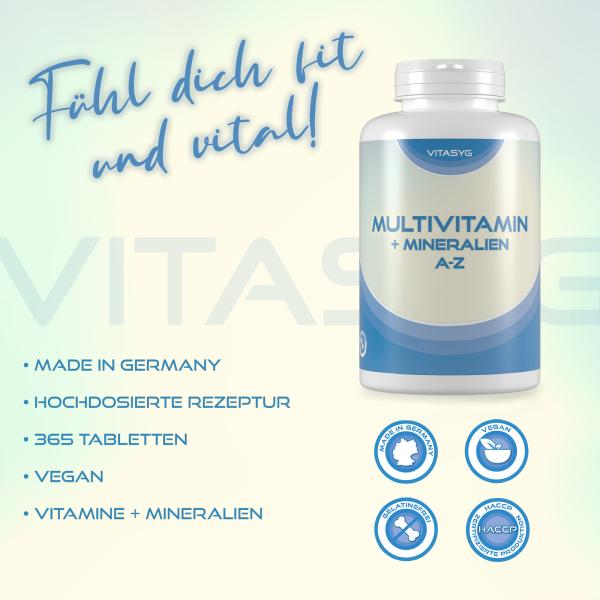 Multivitamin + Mineralien A-Z - 365 Tabletten