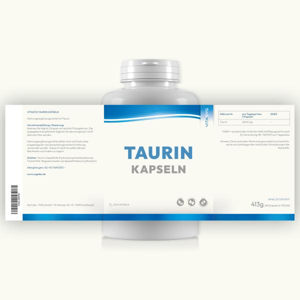 Vitasyg Taurin Kapseln 1000mg - 365 Kapseln