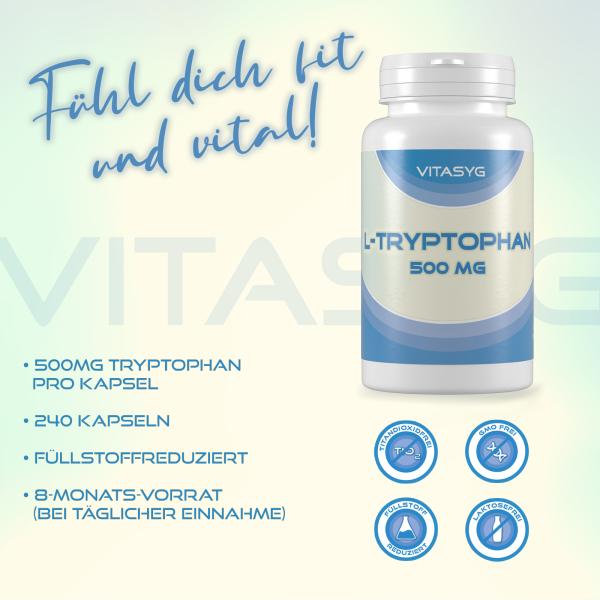 L-Tryptophan 500mg 240 Kapseln