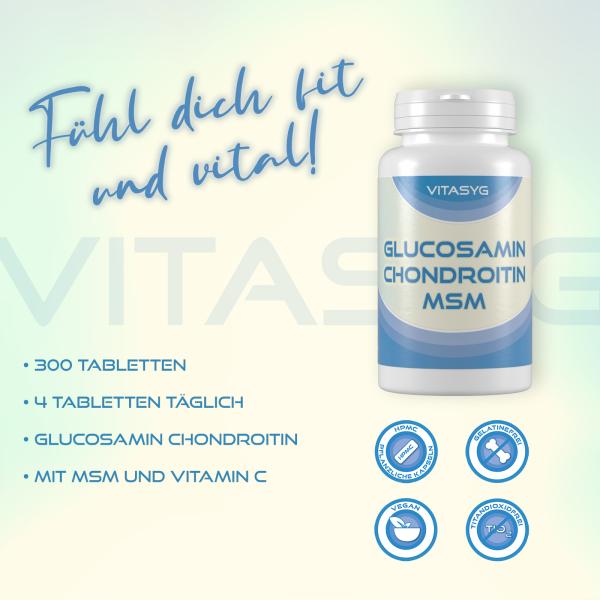 Vitasyg Glucosamin Chondroitin MSM - 300 Tabletten