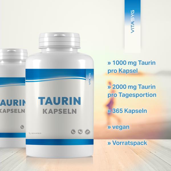 Vitasyg Taurin Kapseln 1000mg - 365 Kapseln