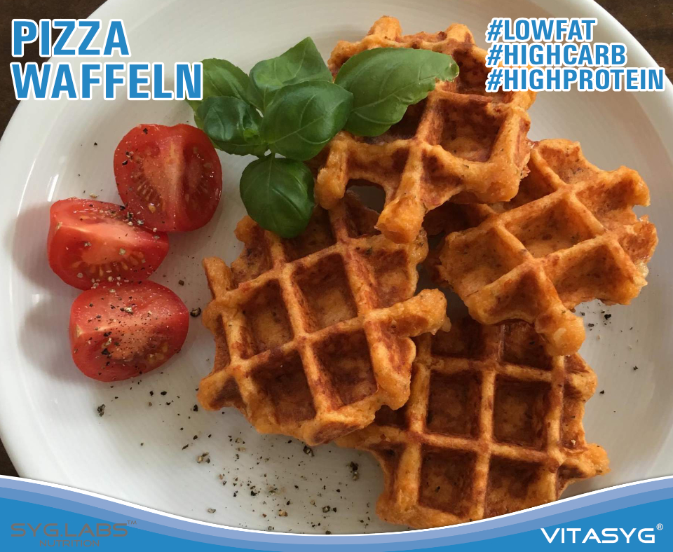 Protein Pizza Waffeln mit über 50g Eiweiß bei nur 500kcal - SYG.LABS