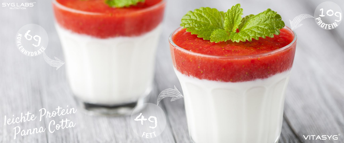 leichte Protein Panne Cotta